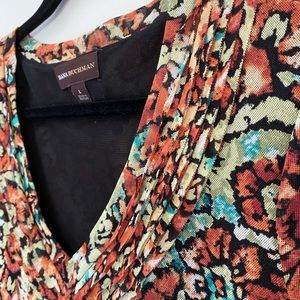 Dana Buchman Mesh Floral Top